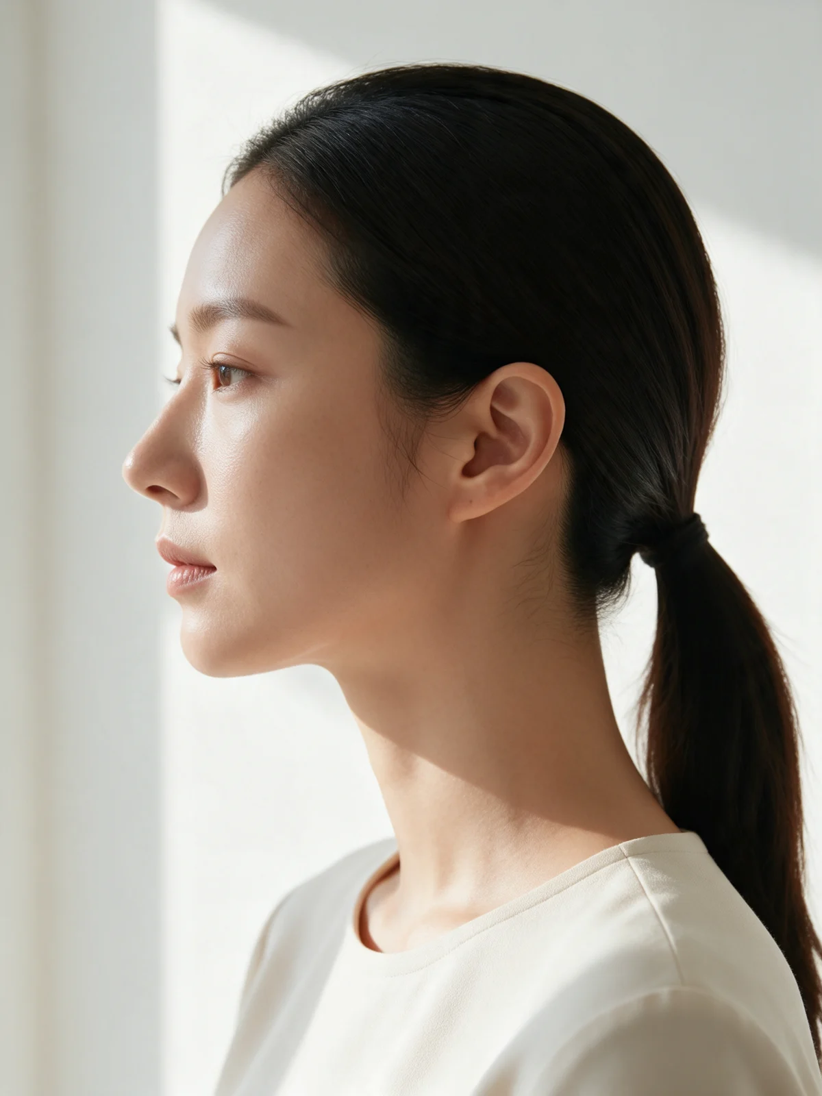 20대 여성 · 코 가상 사례 — 수술 후(AI 생성 모델)