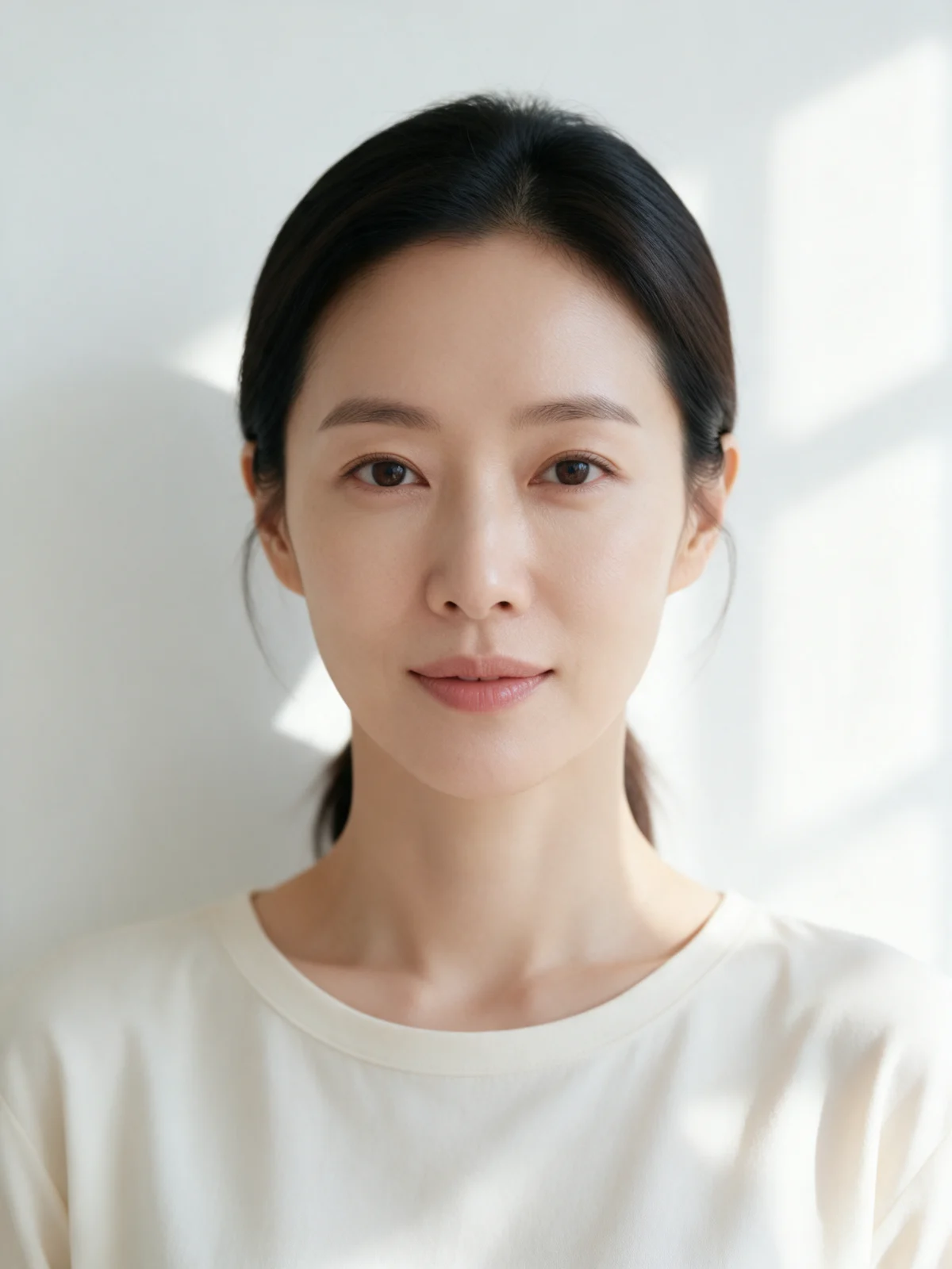 30대 여성 · 윤곽 가상 사례 — 수술 후(AI 생성 모델)
