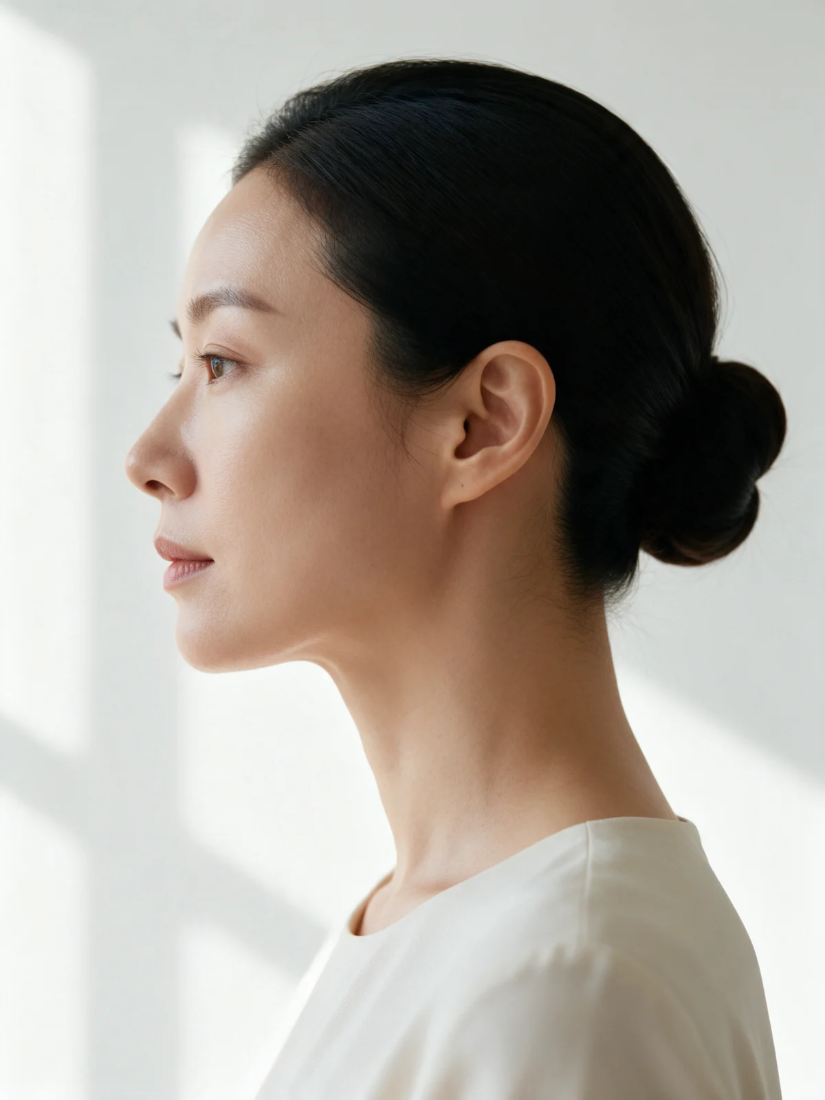 30대 여성 · 턱끝 가상 사례 — 수술 후(AI 생성 모델)