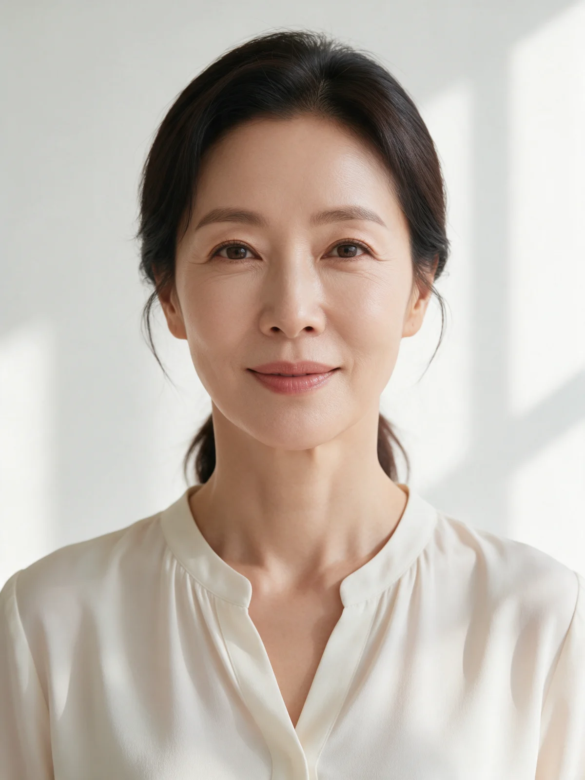 50대 여성 · 리프팅 가상 사례 — 수술 후(AI 생성 모델)